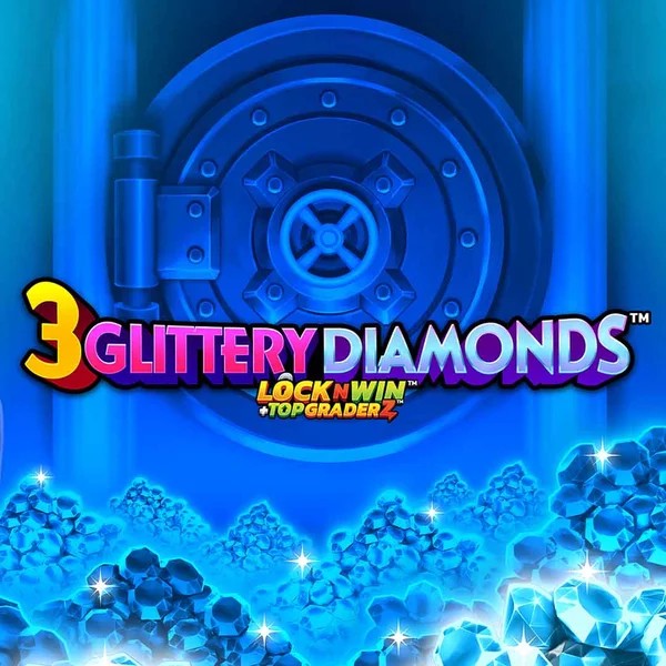 3 Glittery Diamonds slot visual from PearFiction Studios available on winnercasinoo.it